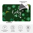 thumbnail image 3 of Lucky Ireland, Door Mat Indoor Outdoor, St. Patrick's Day Spring Shamrock Green Non Slip Welcome Mat with Rubber Backing, Absorbent Fabric Front Door Mats Entryway Rug for Home Patio Entrance 16"x24", 3 of 8