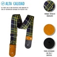 thumbnail image 3 of Correa para guitarra, Strap guitarra acústica, bajo eléctrico, guitarra eléctrica Kidam Escoces verde, 3 of 3