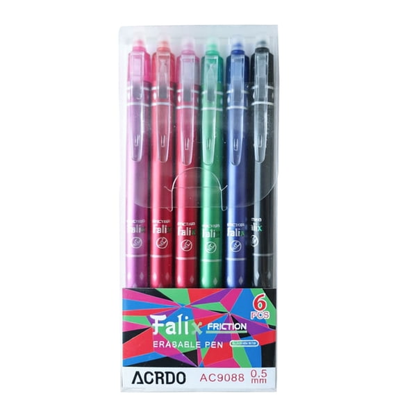 6 Pcs Erasable Gel Ink Pens Retractable Pens Blue Ink Smooth Writing Pens 0.5Mm Point Pen for Women Men(Camouflage)