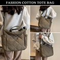 thumbnail image 2 of LHSHID Quilted Tote Bag Soft Trendy Puffer Tote Bag Light Winter Down Padding Designer Crossbody Bag Shoulder Handbags, 2 of 7