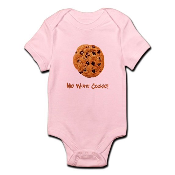 CafePress - Me Want Cookie Infant Bodysuit - Baby Light Bodysuit