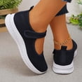 thumbnail image 5 of Womens Navy Mary Jane Shoes - Breathable Mesh Slip-On Cushioned Walking Shoes with Adjustable Strap for All-Day Comfort,Size 6, 5 of 9