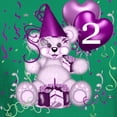 thumbnail image 3 of CafePress - BIRTHDAY AGE: 2 (Purple) Dark T Shirt - Men's Classic Graphic Cotton T-Shirt, 3 of 4