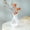 White, variant on Small White Vase Decorative Vase Small White Vase Ceramic Look Plastic Vase Non Breakable Home Decor for Table Shelf Wedding Centerpiece Flower Arrangement Decor Vase Decorative Vase