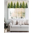 thumbnail image 5 of Christmas Tree Valances for Windows Winter Trees Bow Snowflake Vintage Linen Rod Pocket Curtains Valance Short Window Treatment Drapes for Living Room, Bedroom Bathroom 60"&nbsp;W x 14" L, 5 of 5