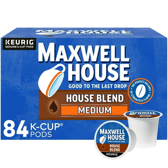 Experience the Best of Maxwell House: House Blend Medium Roast K-Cup Coffee Pods - 84 Ct Box.