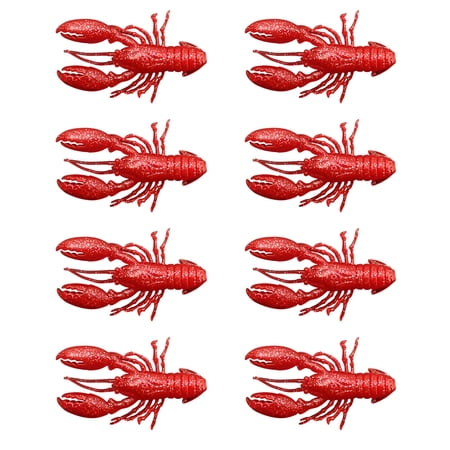 Koiauber 8 Pcs Soft Baits Fishing Lures Realistic Looking Vivid Color Mini Size Shrimp Fake Baits Artificial Lures