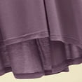 thumbnail image 5 of Kaemgyyd Women's Pleated Nightgown Tie Front Crew Neck Loose Fit Half Sleeve Sleep Dress Lounge Solid Color Soft Nightshirt, 5 of 5