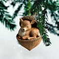 thumbnail image 2 of Ygdeyg Forest Animal Acorn Ornaments Cozy Forest Christmas Ornaments Xmas Tree Decor, 2D Personalized Pine Cone Animal Decoration, Woodland Creature Hanging Ornament Gift For Animal Lovers, 2 of 5