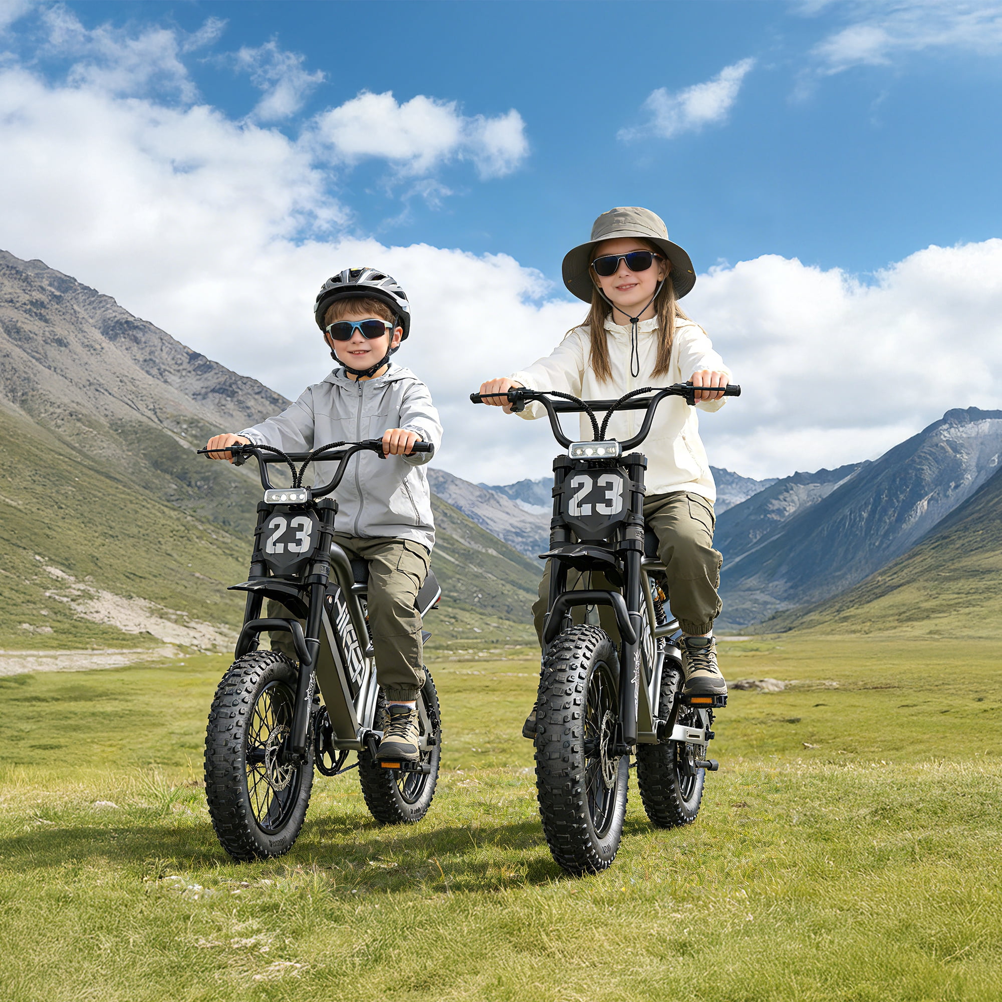Peak 750W Motor Electric Moutain Bike, 16" Fat Tire Electric Bike for Teenagers, 48V 15Ah Battery, UL2849