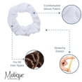 thumbnail image 4 of Velvet Solid Scrunchies - Set of 2-White, 4 of 5