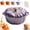 Purple-B, variant on Pumpkin Enameled Cast Iron Dutch Oven with Lid, Oven Safe Soup Casserole Dish with Dual Handles, Cute Fall Harvest Decor Bakeware for Thanksgiving Halloween