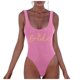 thumbnail image 1 of MKLEKYY Trajes De Baño Mujer 2 Piezas Women Fashion Letter Print Piece Swimsuit Sexy Bikini Swimwear Bathing Sleeveless Backless Swimsuit 2550, 1 of 5