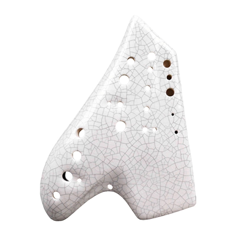 White Triple Ocarina Music Instrument Alto Tone C Legend Ocarinas Professional Musical Instrumentation Flute Accessories