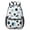 Geometric Hexagon White Pattern, variant on Geometric Diamond White Pattern 17" Waterproof Oxford School Backpacks for Teens, S-Shape Padded Straps, for School, Travel, Hiking, Camping