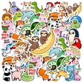 thumbnail image 3 of 35pcs Adorable Animal Stickers Cute Cartoon Sloth Stickers Panda Stickers for Suitcase Laptop Fridge, 3 of 9