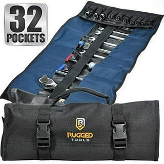 Protoiya Roll Up Tool Bag Oxford Cloth Heavy Duty Tool Roll Up Pouch with 4  Pockets and 2 Detachable Bags Large acity Tool Roll Organizer for Mechanic  Carpenter Electrician 