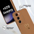 thumbnail image 3 of for Samsung Galaxy S23 Plus Case Girls Women, Cute Love Heart Pattern Phone Case Flexible Liquid Silicone Shockproof Protective Bumper Cover for Samsung Galaxy S23 Plus-Coffee, 3 of 14