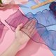 thumbnail image 3 of Tela de tul de organza de 7 yardas con volantes, pliegues, ribete de gasa, apliques y encaje., 3 of 9