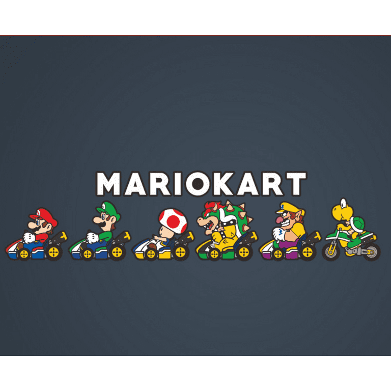 2 Pcs Super Mario Kart Vinyl For Motorcycle Truck Car Window Decal Stickers
