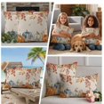 thumbnail image 5 of Orange Blue Thanksgiving Fall Outdoor Waterproof Pillow Covers, Rustic Botanical Pumpkins Decorative Square Throw Pillowcase Sofa Cushion Sham for Patio/Couch/Chair, 24"x24" 2 Pack, 5 of 8