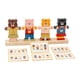 thumbnail image 1 of Juego Didáctico de Rompecabezas Encajable Apilable de Madera con Bloques para Vestir Figuras Reconocimiento de Colores y Formas Adecuado para Niños, 1 of 9
