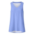 thumbnail image 3 of StSilkitty Plus Size Tank Tops for Womens Solid Color Loose V Neck Blouses Summer Beach Lightweight Soft Shirts, 3 of 7