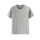 thumbnail image 1 of Camiseta de manga corta de algodón puro suave en color albaricoque leche, corte holgado para hombres y mujeres, estilo de viaje al trabajo de verano, cuello redondo, 1 of 4