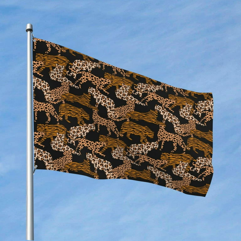Society6 ケース Leopard National Flag by M Studio Lsque Leopard Print Pattern Flag,Leopard Print Printed