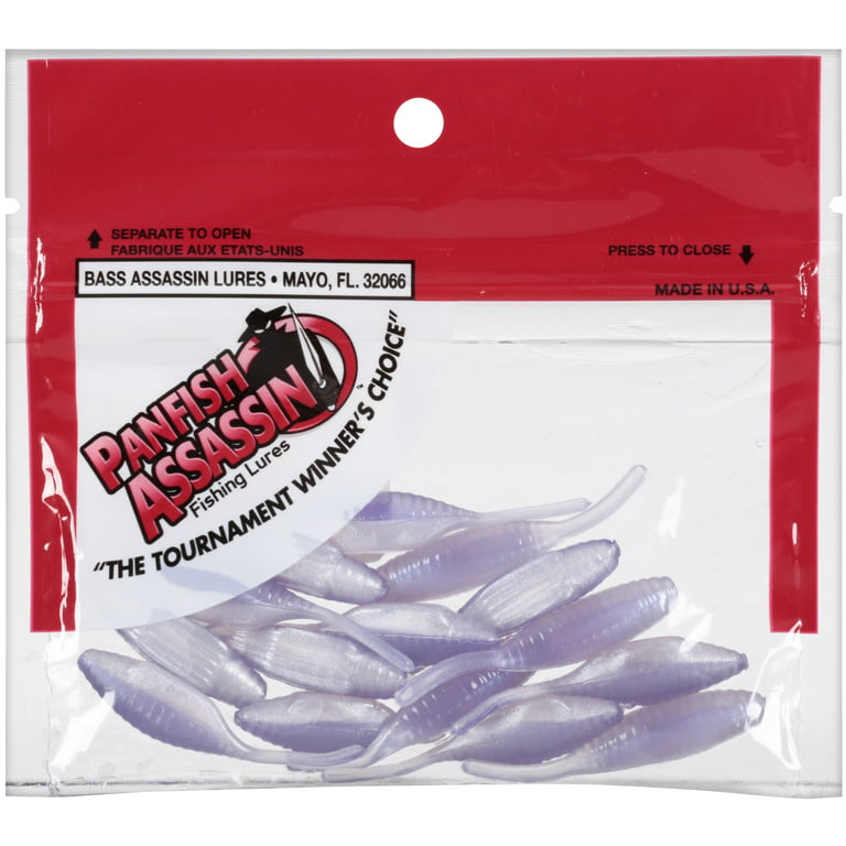 Panfish Assassin? 1.5 in. Albino Tiny Shad Fishing Lures 15 ct Pack
