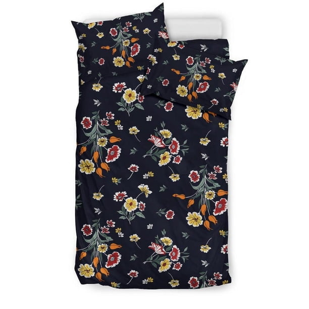 Juego de cama SF01 con estampado floral de verano