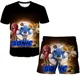 thumbnail image 5 of Camisetas nuevas para niños, conjunto de 2 piezas de camiseta y pantalones cortos de Sonic para niños, camiseta de anime para niños, conjuntos de ropa de verano para bebés, 5 of 5