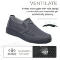 thumbnail image 2 of Mens Loafers Casual Shoes Lightweight Canvas Walking Shoes Breathable Soft Sole Work Shoes Non-slip Driving Shoes Gray 10.5 UK, 2 of 7