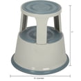 thumbnail image 7 of Global Industrial 17"H Rolling Step Stool - Gray, 7 of 7