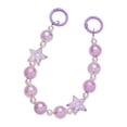 thumbnail image 1 of Llavero con cuentas, pulsera, bolso, cadena de dijes, cuentas de estrella de acrílico, cadena de bolso con cuentas Violeta, 1 of 8