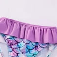 thumbnail image 6 of Little Girls Swimsuits Two Pieces Mermaid Swimwears Long Sleeve Beach Bathing Suit 3-9T, 6 of 7