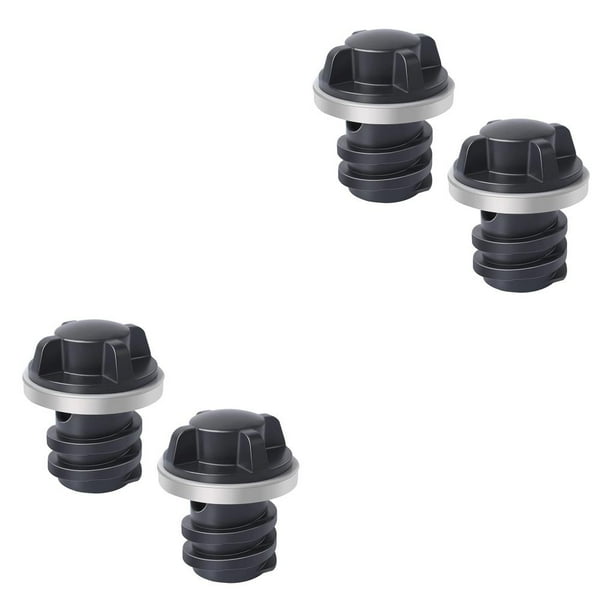 Soidarity 2 piezas de aislamiento de enfriador de pesca caja refrigerada tapones de drenaje de agua aparejos de pescado reemplazo de silicona Negro 2piezas