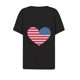 thumbnail image 5 of Mujeres Manga Corta de Verano Tops Día de la Independencia Impreso Cuello en V Casual Top, Imitación de Algodón Camisa Marco para las Mujeres, Lavado de Manos Primavera Y Verano, 5 of 8