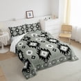 thumbnail image 3 of jejeloiu Boho Bohemian Geometric Bedding Comforter Set,Vintage Aztec Geometric Twin Comforter Sets,Green Black Bedding Set,Breathable Room Decorative Reversible,2-Piece, 3 of 8
