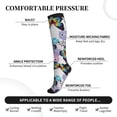 thumbnail image 3 of Lsque Bright Butterflies1 Pattern Sport Compression Socks for Men & Women 15-20 mmHg Knee High Nurse Pregnant Running Medical and Travel Athletic, 3 of 6