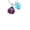 Hot Blue, variant on Mini Hot Purple Ladybug  - Hot Purple Crystal Heart Sophia Necklace, 18"+1"