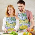 thumbnail image 3 of Pioneer Flower Floral Print Pattern Apron-Garden Aprons for Women with Pockets-Cotton Linen Waterproof Kitchen Cooking Gardening Aprons Adjustable for Kitchen,Cooking,BBQ and Salon 33x27 Inch, 3 of 7