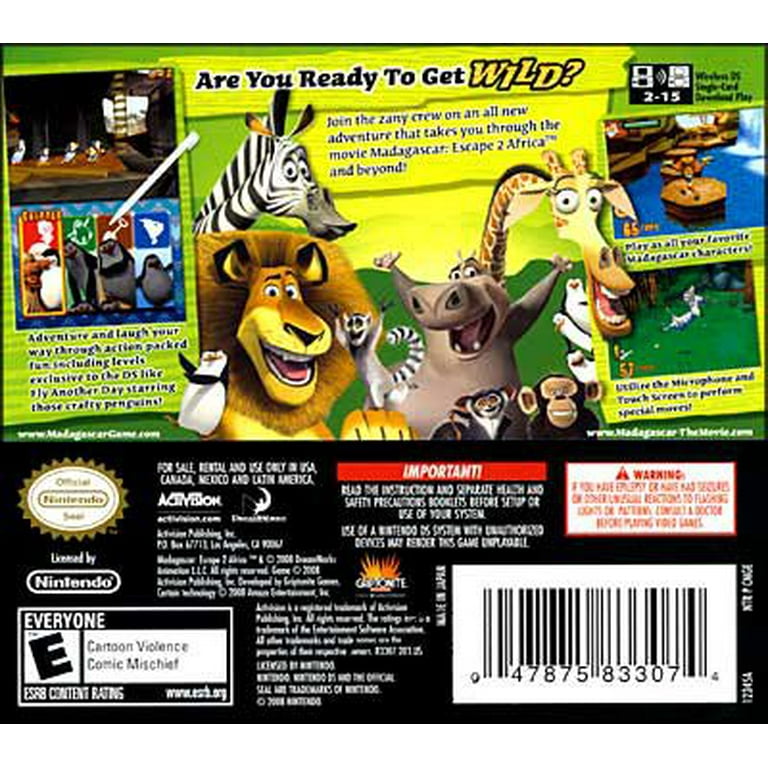 Madagascar escape 2 africa cheap ds
