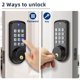 thumbnail image 3 of Cerradura inteligente Entrada sin llave Cerradura de puerta inteligente 10 códigos de usuario Cerradura automática Seguridad Teclado electrónico Juego de manijas con 2 llaves para puerta delantera, 3 of 8