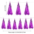 thumbnail image 2 of Uxcell 15Pcs Purple Tassel Garland Banner w Rope for Wedding Birthday Party Decoration, 2 of 6