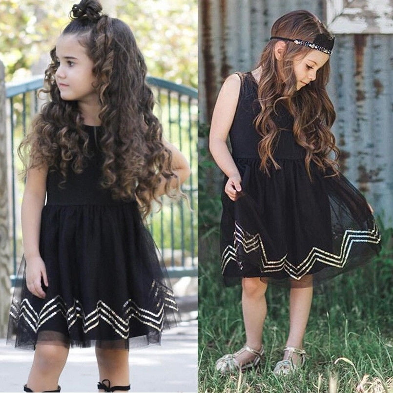 girls black sundress
