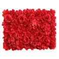 thumbnail image 1 of Panel de flores de rosa de seda artificial Decoración decorativa para bodas rojo, 1 of 7