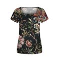 thumbnail image 3 of Hauts à Manches 3/4 pour Femmes Mode T-Shirt Imprimé Mi-Longueur Blouse à Manches 3/4 Col Rond Hauts Décontractés T-Shirts pour Femmes Mode T-Shirts à Manches 3/4 pour Femmes, 3 of 8