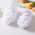 thumbnail image 5 of Baby Infant Girls Soft Sole Floral Princess Mary Jane Shoes Prewalker Wedding Dress Shoes 0-18M Toddle Kid Shoes, 5 of 6