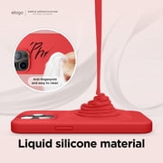 iPhone 14 Pro, Liquid Silicone Case, Full Body Protective Cover, Shockproof, Slim Phone Case, Anti-Scratch, 6.1 inch (Red)